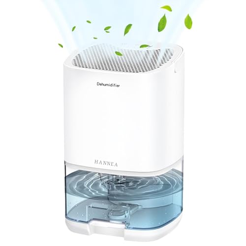 HANNEA® Dehumidifier Daily Dehumidification Capacity Up to 350ML Dehumidifier for Room Moisture for Spaces Between 50-280 ft² Dehumidifier for Wardrobe, Basement, Bedroom Full of Water Auto Shut Off HANNEA® Dehumidifier Daily Dehumidification Capacity Up to 350ML Dehumidifier for Room Moisture for Spaces Between 50-280 ft² Dehumidifier for Wardrobe, Basement, Bedroom Full of Water Auto Shut Off